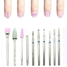 10 шт Биты для маникюрной дрели, набор для удаления кутикулы профессиональный мини-веник с мини-совком насадка в виде щетки ротационный Полирующий полировка файл заусенцы ДЛЯ Маникюр для ногтей, инвентарь