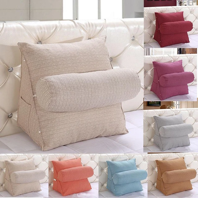 Back Support Pillow for Bed Sitting Bed Triangular Cushion Lounge Sofa  Cushion Big Wedge Adult Backrest Decorative Pillows - AliExpress