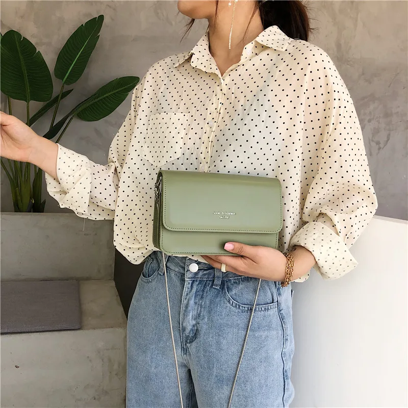 

New Arrival Bag Women's 2019 New Style Korean-style Casual Women's Shoulder Square Sling Bag CHIC Hong Kong Style Chain Shoulder