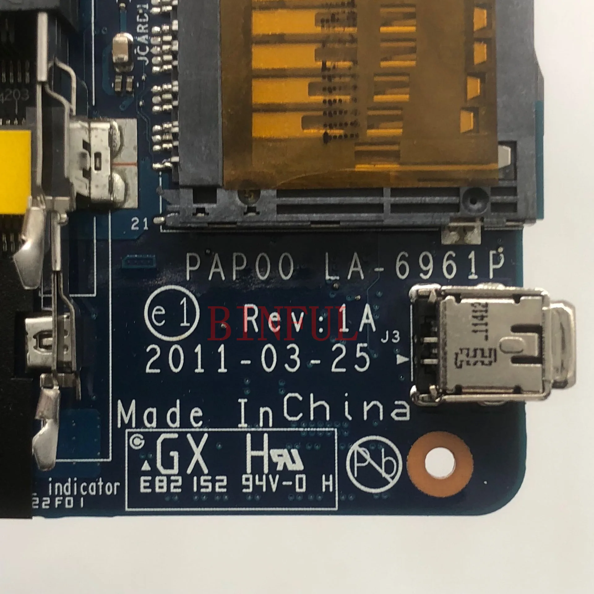 Для материнской платы ноутбука, самая низкая цена CN-0RDK8T 0RDK8T RDK8T PAP00 LA-6961P M11X R3 i5-2537M Процессор DDR3 тестирование