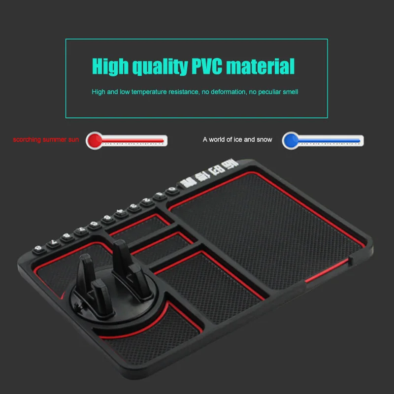 Car Dashboard Anti Slip Mat Pad GPS Mobile Phone Holder Stand Number Plate Accessories F-Best