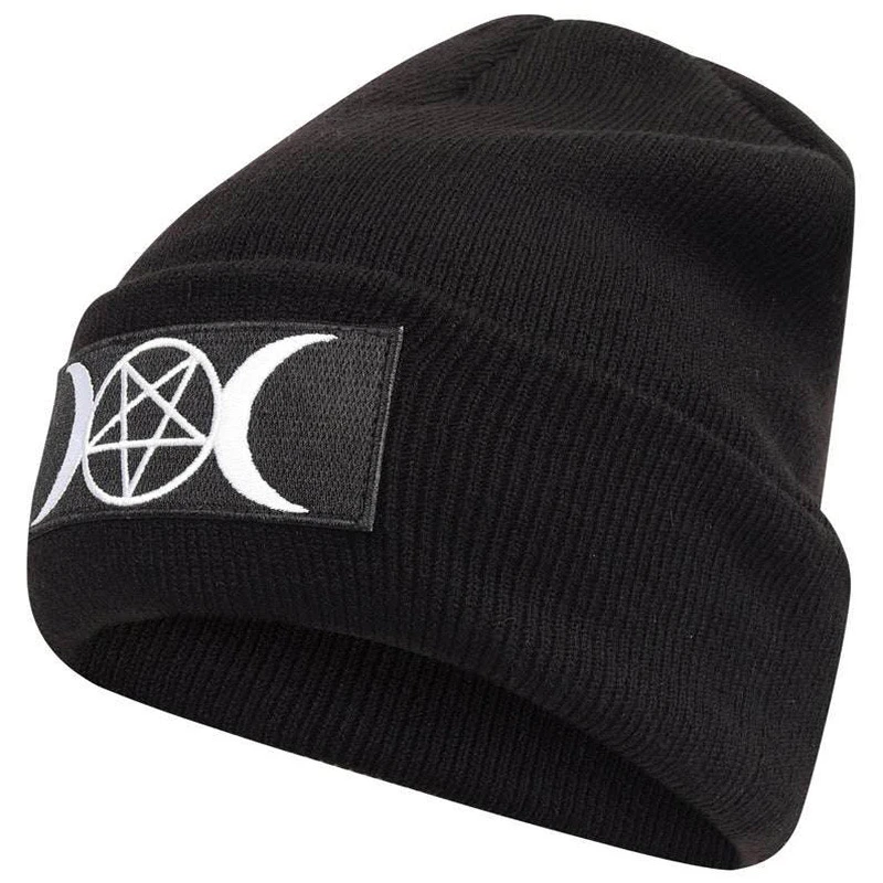Ny gotisk lue 100 % bomull tegneserie vinter ki varm strikket lue Skullie-lue Uniex mote utendørs caual_voghion.com