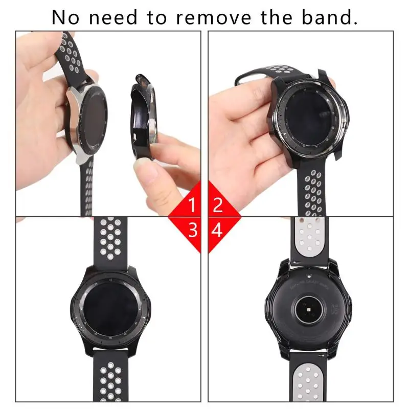 Watch case cover for Samsung for Galaxy Watch 46mm case TPU Plating case protective shatter-resistant shell insurance cover
