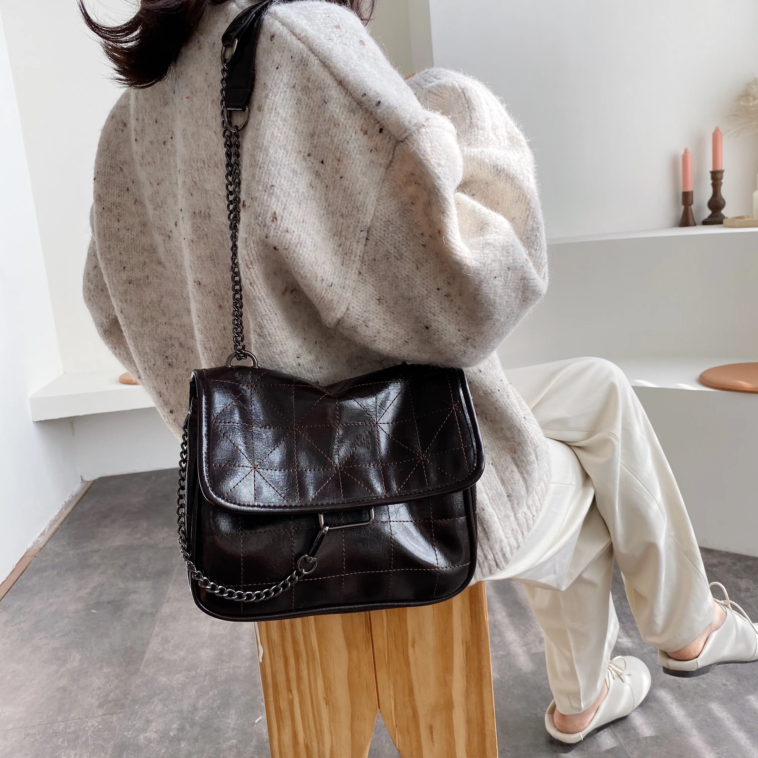  Crossbody Bags for Women Large Capacity High-end Foreign Shoulder Bag Korean Version of The Messeng - 4000225468933