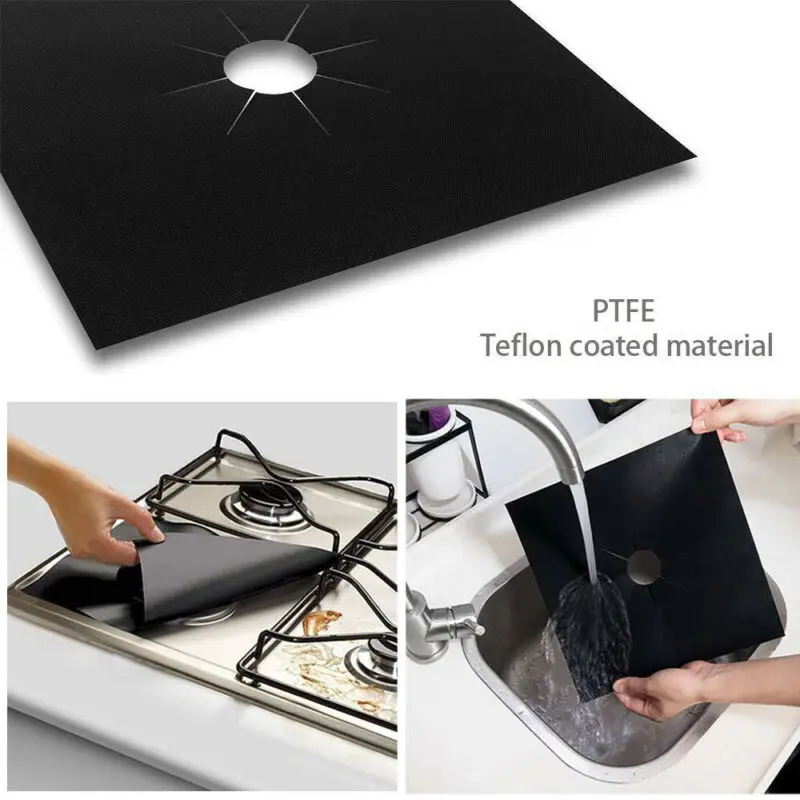 

27X27 4/6/8Pcs Gas Stove Cooker Protectors Cover/liner Clean Mat Pad Kitchen Gas Stove Stovetop Protector Kitchen Accessories