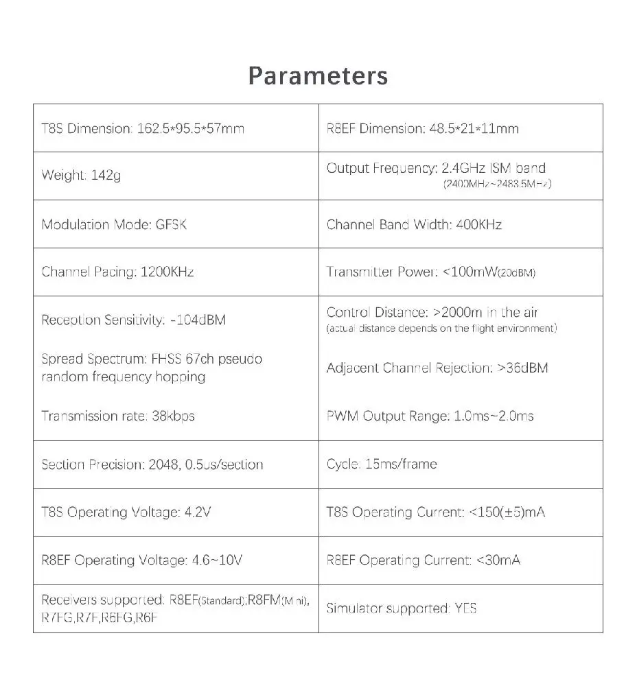 LeadingStar Radiolink T8S FHSS 8CH RC ручка передатчик с R8FM или R8EF 2,4 ГГц приемник Поддержка S-BUS PPM выход для радиоуправляемого дрона