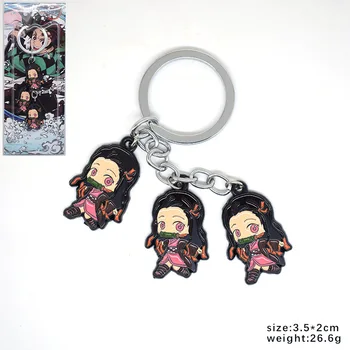 

Anime Demon Slayer Kimetsu No Yaiba Kamado Tanjirou Cosplay Prop Accessory Keychain Kamado Nezuko Acrylic Key Chain Keyring