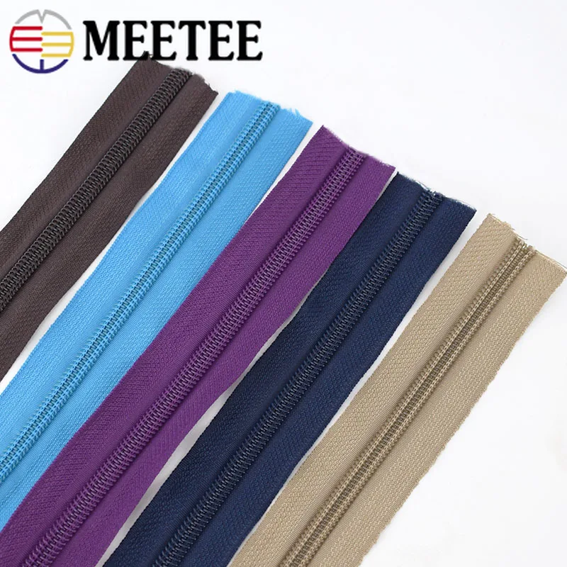 Meetee 5 #5/10 метров нейлоновая молния + тянущиеся Слайдеры для домашнего текстиля