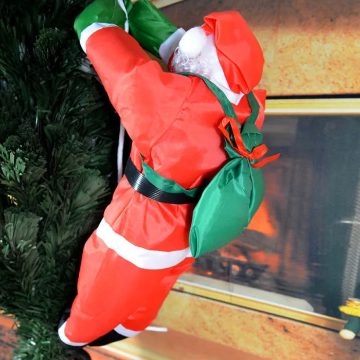 Рождественская подвеска Санта Клаус, альпинистская лестничная веревка, подвесная кукла 40 см, Новогоднее украшение на елку, домашний декор