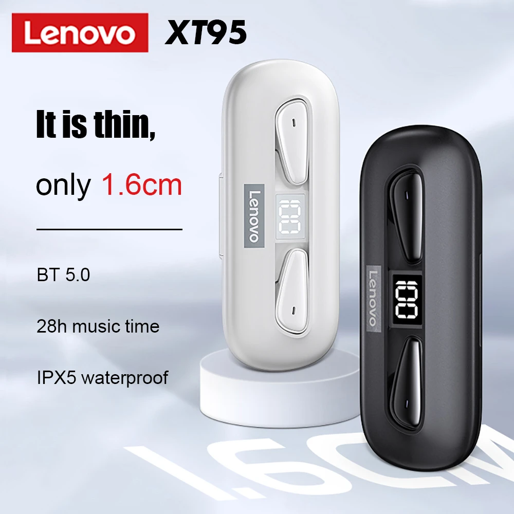 Lenovo Xt95 True Wireless Headphone Bluetooth 5 0 Music Earphone With Mic Tws Sports Ipx5 Waterproof Headphone Hi Fi Earbuds Bluetooth Earphones Headphones Aliexpress