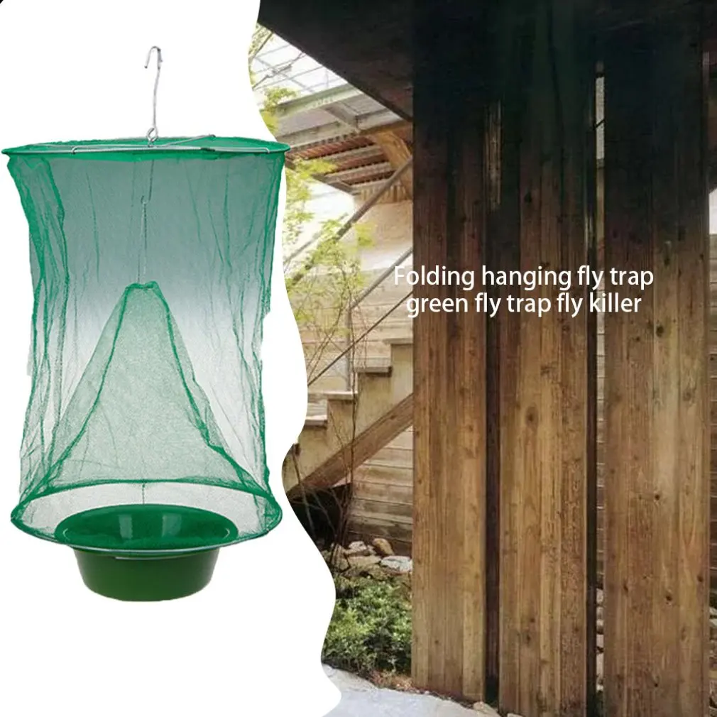 Hanging Cage Pest Control Folding Fly Killer Flies Flytrap Zapper Cage Net Trap