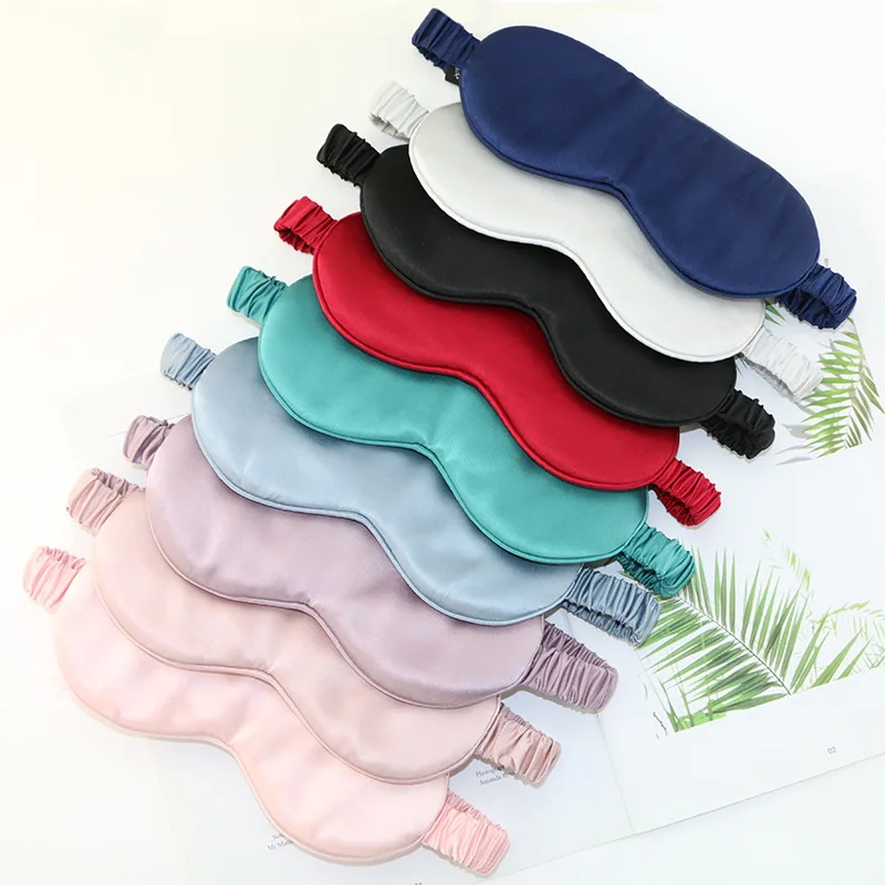 

100 Real Silk Eye Mask Shade Protection Eye Patch Bag Strap Embroidered Double-Sided Silk Eye Mask Women's