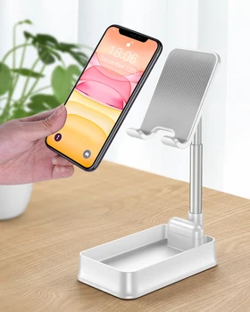 

Universal Desk Stand Holder Portable Stable Silicone Pad Portable Holder Adjustable Foldable Retractable Lazy Phone iPad Bracket