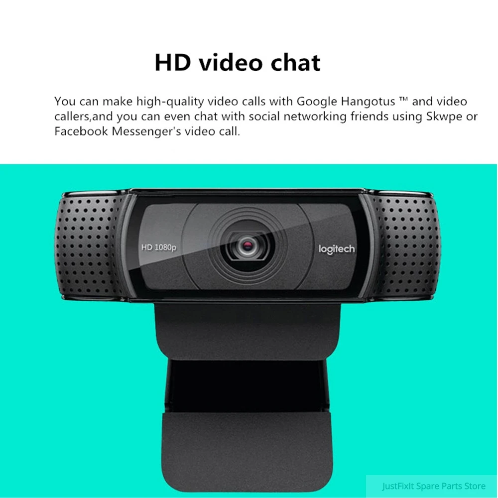 Logitech C920e 웹캠 와이드 스크린 화상 통화 및 녹화 1080p 카메라, 데스크탑 또는 노트북 웹캠 C920