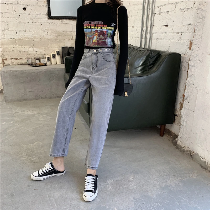 Свободные широкие брюки в Корейском стиле с высокой талией hyuna style cec