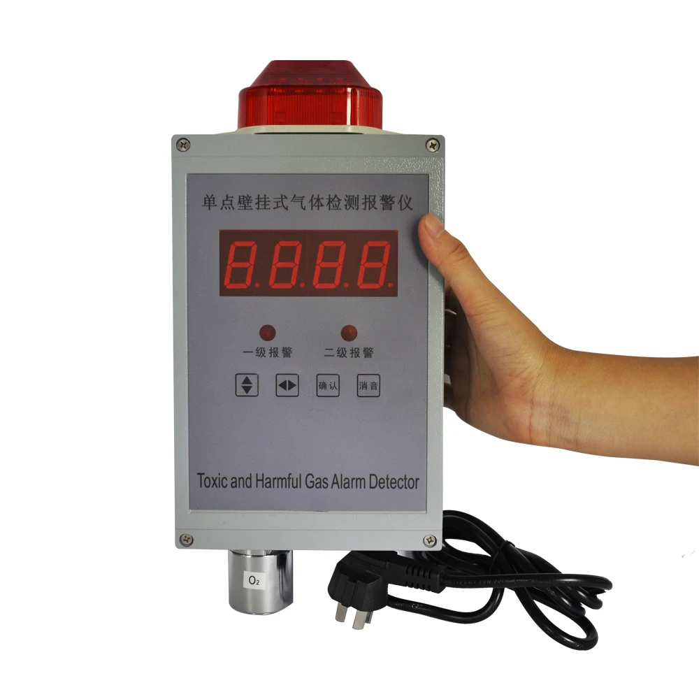 

China Factory price LED display fixed gas detector O2 oxygen sensor