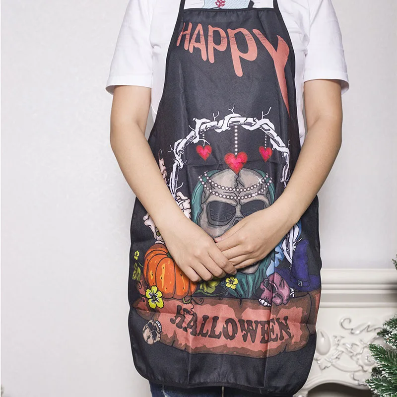 Apron Halloween Party High-quality Exquisite Durable Waterproof Polyester Apron Decorations 46 cm*90 cm Home Kitchen Supplies