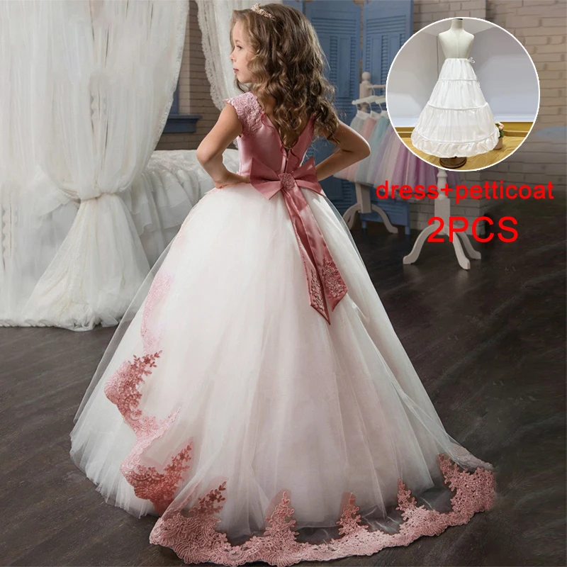 Vestido elegante de encaje de para niña, traje boda para fiesta, 8, 10 12 años, 2023 - AliExpress Madre y