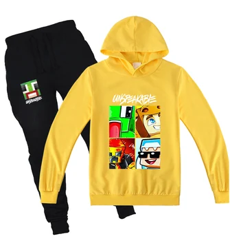 

UNSPEAKABLE Boys Long Sleeve Hoodie Pant Suit Children's Hoodies Suits Girls Hooded Sweatshirt Pants 2pcs Sets Clothes Clothing