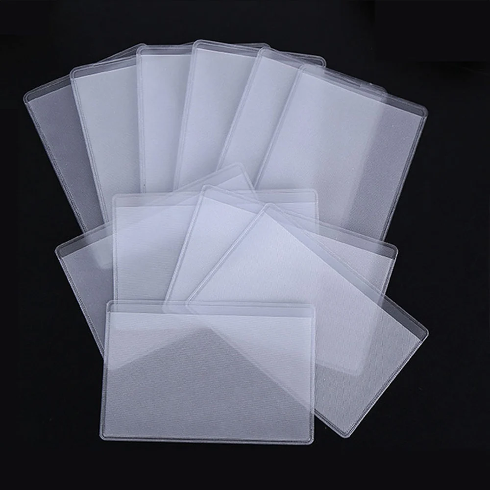 5PC Waterproof Transparent Pvc Card Cover Silicone Plastic Cardholder Case Protect Cards Student Cardholder Bit Bank Id Card