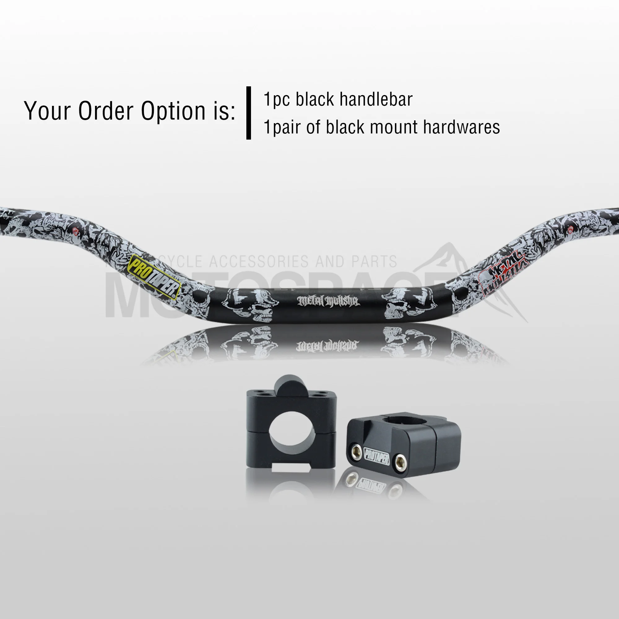 Black Combo2 Руль для Pro Taper Pack Bar 1-1/" Mulisha ручка бар колодки Захваты Pit Pro Гонки Грязь велосипед ямы мотоцикл с адаптер cnc - Цвет: Black Combo2