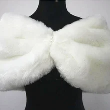 Свадебные шали зимние вечерние белые/цвета слоновой кости шали из искусственного меха Свадебные Болеро накидка-палантин
