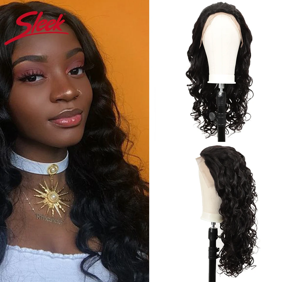 

Sleek 13X4 Lace Front Human Hair Wigs Loose Human Hair Wigs 100% Remy Brazilian Hair Wigs Natural loose Wave Lace Short Wigs