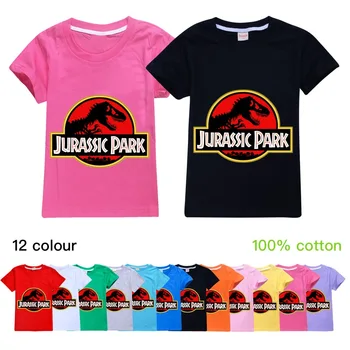 

Jurassic Park T Shirt child 100% Cotton Printed T-shirt Casual Funny Tops Jurassic World Tees Short Sleeve Cool tshirt 2-15Y