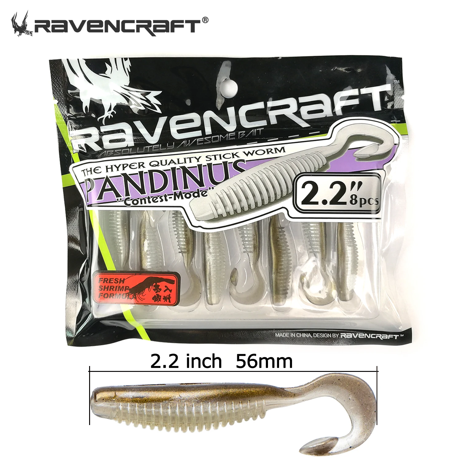 Ravencraft PANDINUS 2.2in. Soft Lure finess Slow Sinking Grub Wobbler Shad Fishing  Lures Swimbait Baits For Trout Twister Bait - AliExpress