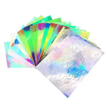 

Fire Flame Holographic Hollow Stickers Fire Nail Art Manicure Stickers