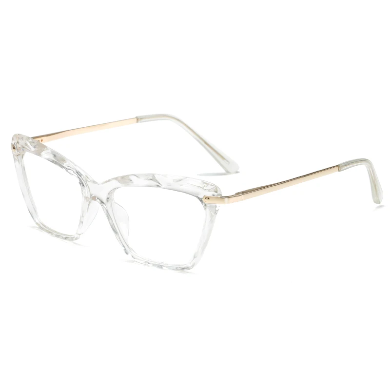 Кошачий глаз прозрачные женские очки люксовый бренд очки оправа женские очки оправа Модные оптические круглые очки линзы - Цвет оправы: C6ClearFrame