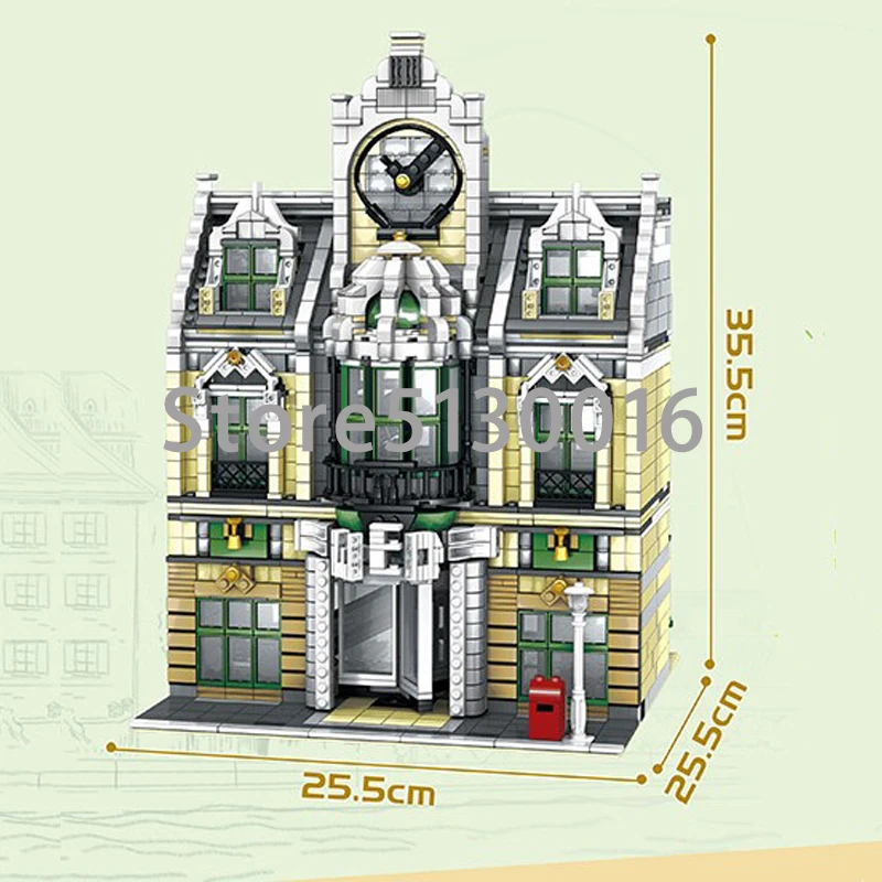 ql0922, MOC, 2039 шт., серия City Streetview, Grand emperium, строительные наборы, блоки, Детские кирпичи, ql0924, ql0920