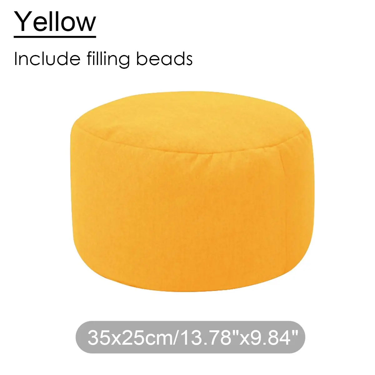 Small Round Beanbag Sofas Footrest Stool without Filler Chair Seat Bean Bag Solid Color Lounger Chair Pouf cover only