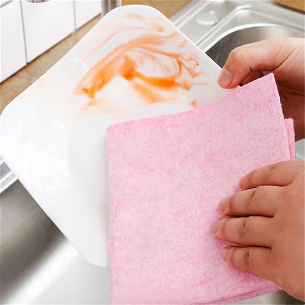 

5Pcs Dish Wash Cloth Eco Soft Lint-free Coconut Shell Washing Cloth Thickening Absorbent Oil-Free Cleaning Kitchen Tools