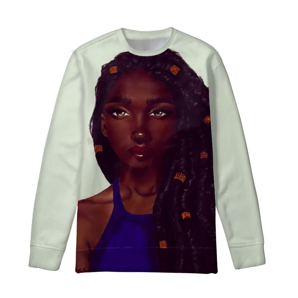 FORUDESIGNS/женские пуловеры для подростков Kawaii Толстовки черные для девочек Волшебная африканская толстовка с капюшоном Женская Осенняя тонкая Толстовка - Цвет: YQ4580Z73