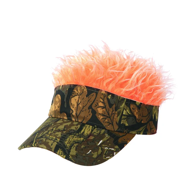 Fake Hair Baseball CapWig Peaked 