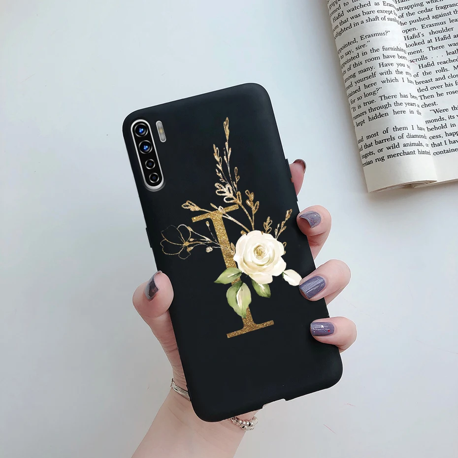 cases for oppo back For OPPO A91 Case 6.4" For OPPO F15 Case Funda Silicone Soft Flowers Letters Phone Case Back Cover For OPPO A91 A 91 2020 Cases oppo phone cases