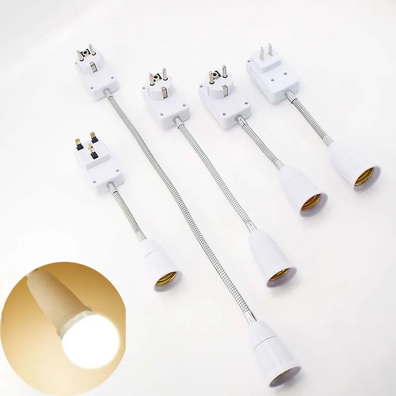 EU/UK Plug Flexible Extend E27 Light Lamp base power socket Bulb Extension Converter Adapter Wall Lamp Holder lamp holder,lamp bulb holder,socket converter,lamp base,lamp socket adapter,lamp socket extender
