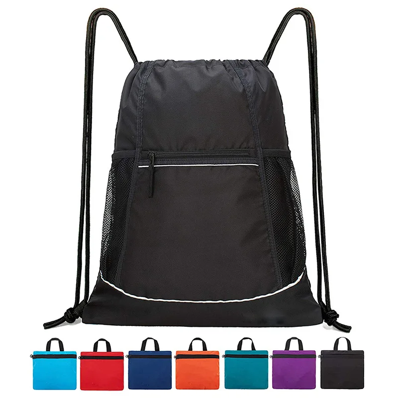 

Amazon Hot Sales Waterproof Oxford Pumping God-Drawstring Bag Portable Foldable Backpack Sports Backpack