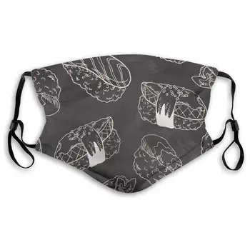 

Delicious Sushi Set Pattern Unisex Anti-Pollution Mask Dust Mask with Filter Mask Black