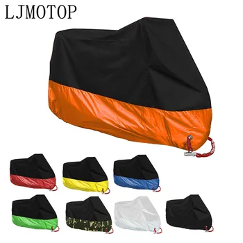 

190T Black Blue Red Design Waterproof Motorcycle Covers Motors Dust Rain Snow UV Protector Cover Indoor Outdoor M L XL XXL XXXL