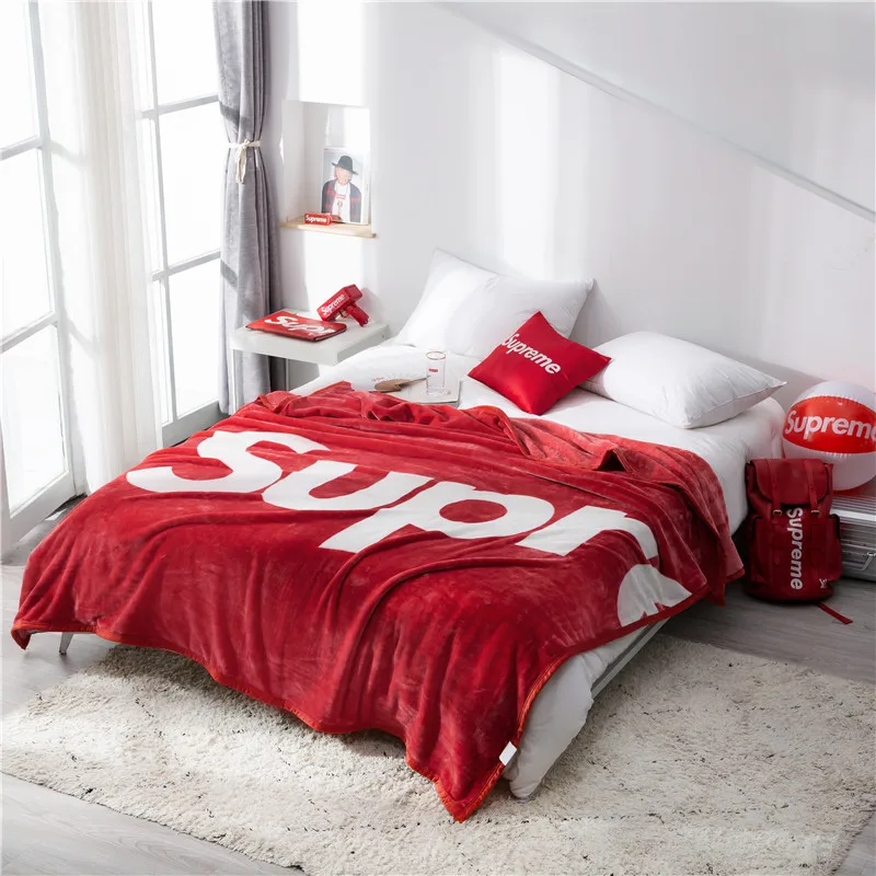 Супер мягкое красное одеяло с изображением букв, фланелевое одеяло для дивана и офиса, полотенце для путешествий, флисовое Сетчатое портативное одеяло для путешествий в автомобиле - Цвет: style1