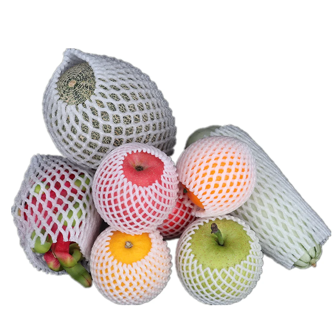 Foam Net sleeve Pocket Shockproof Protection Transport Packing Wine Glass Bottle Fragile Items Vegetable Fruit Thicken Mesh Bag