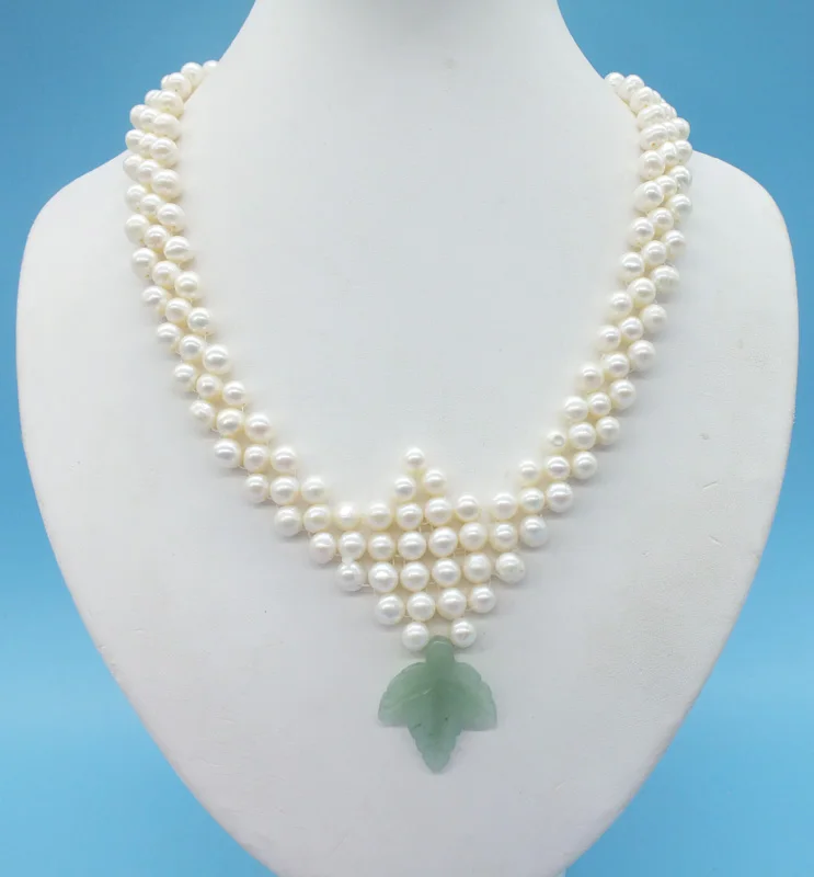 

Изысканный! Ожерелье из натурального белого жемчуга, 7-8 мм, 19 дюймов