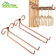 2 ряда боковая стойка из нержавеющей стали для вина, стеклянная вешалка, подставка для стаканов, полка для бокалов, держатель для дома, бара, паба, держатель из нержавеющей стали