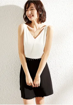 

Women Tops Silk Small Sling Solid Color Small Vest Female Silk Outer Wear Simple Minimalist Wild