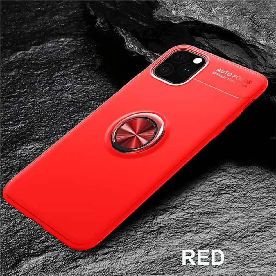 Роскошный армированный Мягкий силиконовый чехол для телефона для IPhone 11 Pro X XR XS Max бампер чехол для IPhone 8 7 6 6S Plus противоударный чехол для телефона - Цвет: Red