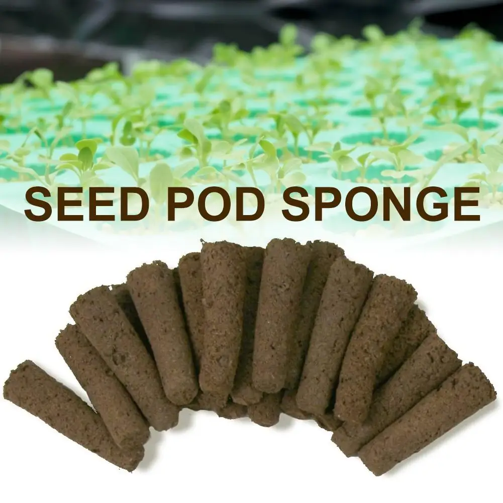 50Pcs Grow Sponges Seed Starter Plugs Root Growth Sponge Plugs Compatible with Seed Pods for Indoor Hydroponic Growing System 