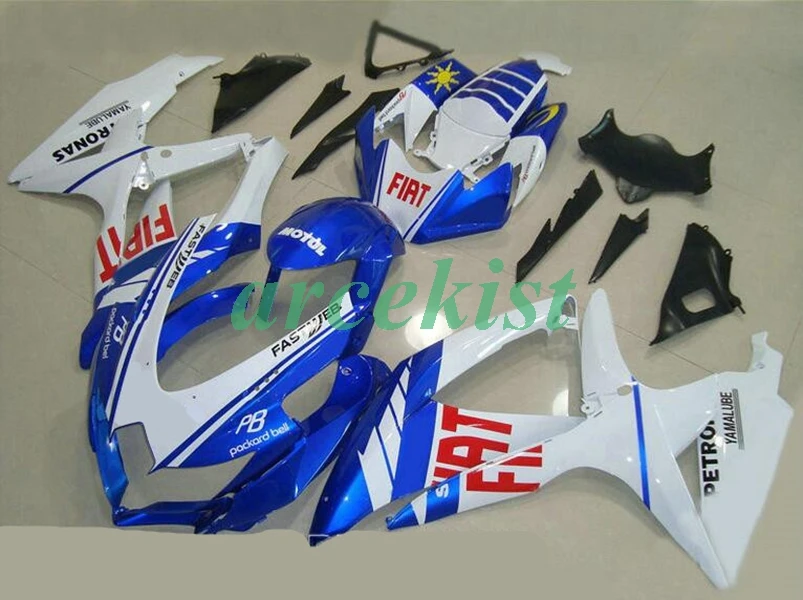 red blue white 4 бесплатные подарки ABS Обтекатели комплект подходит для GSX-R600 GSX-R750 08 09 10 R600 R750 K8 GSXR 600 750 2008 2009 2010 пользовательские Tyco - Цвет: red blue white