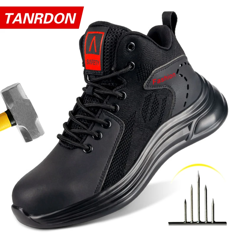Men's Safety Shoes Lightweight Punctureproof Comfortable Work Shoes
